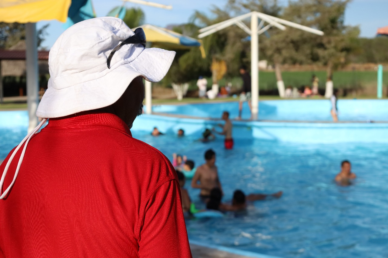 Vista panorámica de las piscinas del Balneario