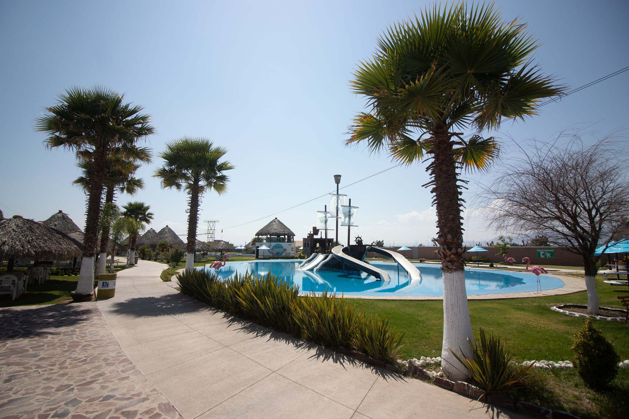 Área de piscinas del Balneario